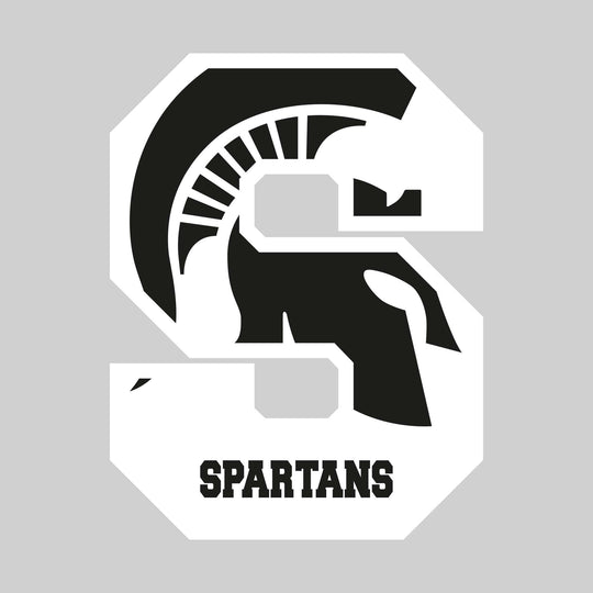 Pinconning Spartans - Spirit Wear - Oversized Letter with Mascot Inset