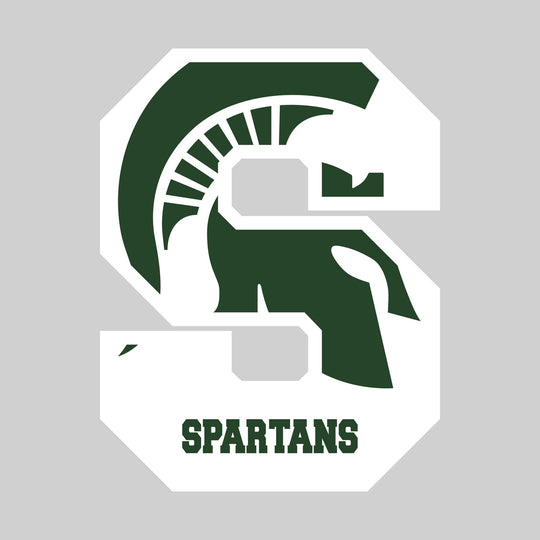 Pinconning Spartans - Spirit Wear - Oversized Letter with Mascot Inset