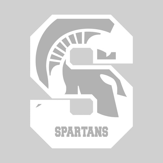 Pinconning Spartans - Spirit Wear - Oversized Letter with Mascot Inset