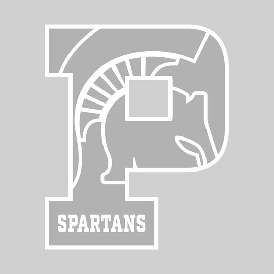 Pinconning Spartans - Spirit Wear - P with Inset Mascot and Mascot Name