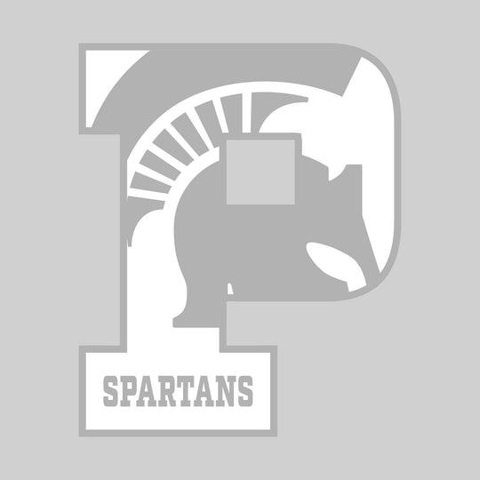 Pinconning Spartans - Spirit Wear - P with Inset Mascot and Mascot Name
