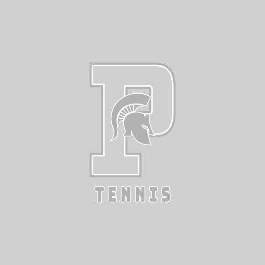 Pinconning Spartans - Tennis - Outlined Letters Over Tennis