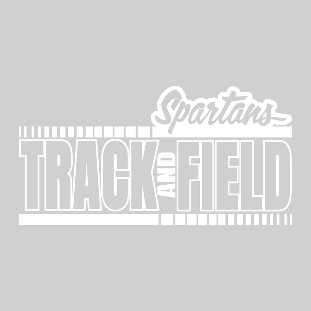 Pinconning Spartans - Track & Field - Outlined Track & Field with Dotted Lines