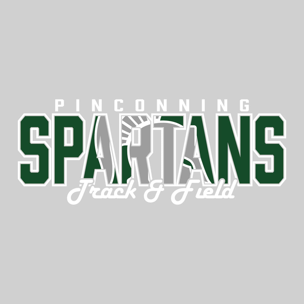 Pinconning Spartans - Track & Field - Spartans with Mascot Inset