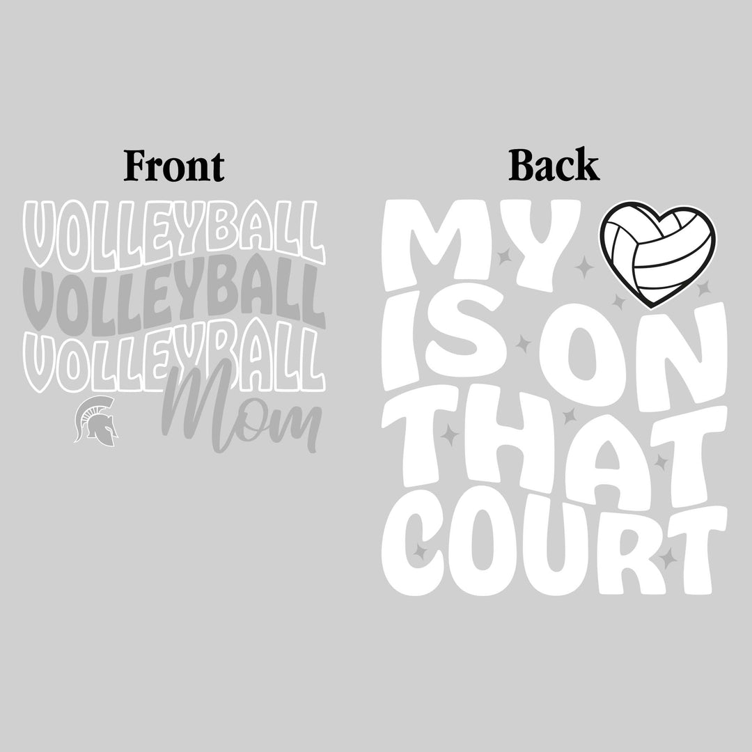 Pinconning Spartans - Volleyball - Volleyball Mom - My Heart is on That Court