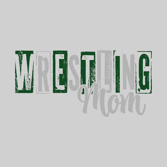 Pinconning Spartans - Wrestling - Wrestling Mom - Eroded Stenciled Letters