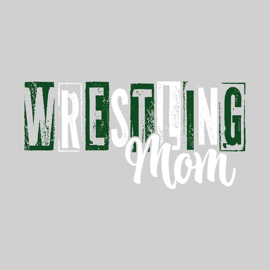 Pinconning Spartans - Wrestling - Wrestling Mom - Eroded Stenciled Letters