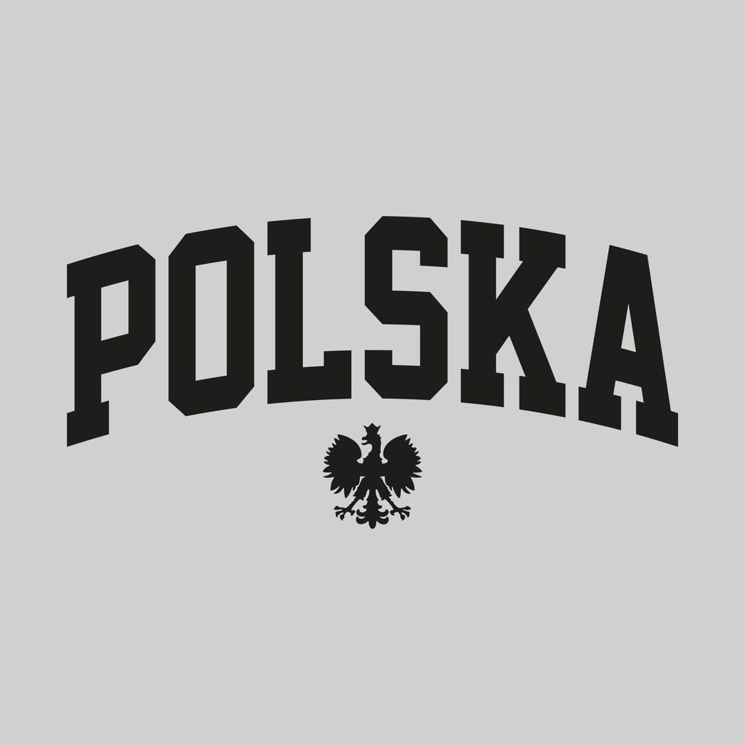 Polska - Arched Athletic Text with Polska Eagle