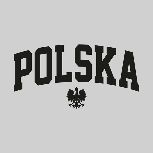 Polska - Arched Athletic Text with Polska Eagle