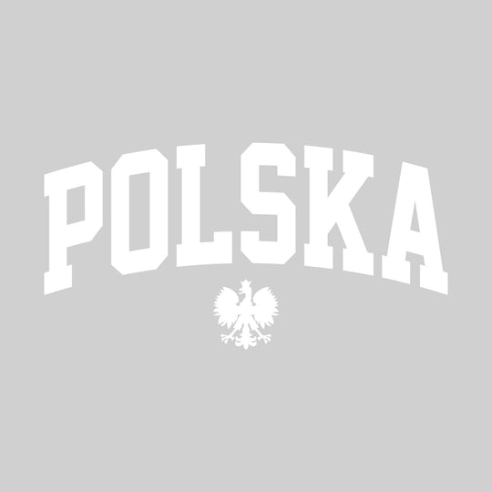 Polska - Arched Athletic Text with Polska Eagle