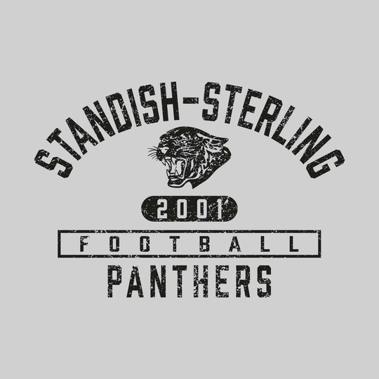 Standish-Sterling - Football - Arched School Name Over Mascot - Distressed