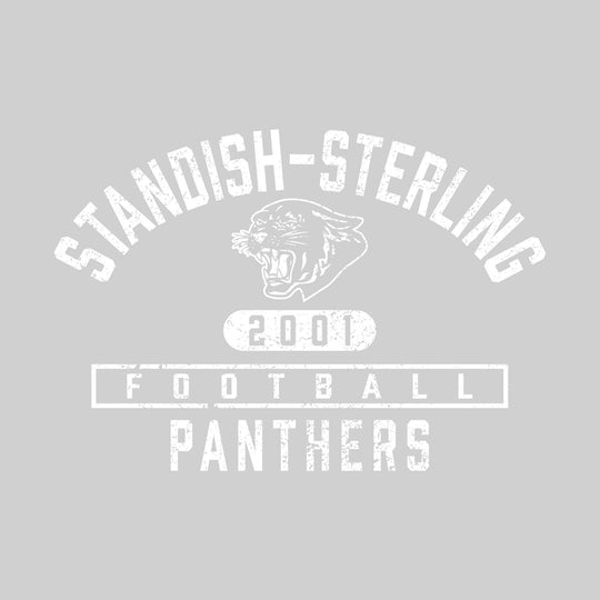 Standish-Sterling - Football - Arched School Name Over Mascot - Distressed
