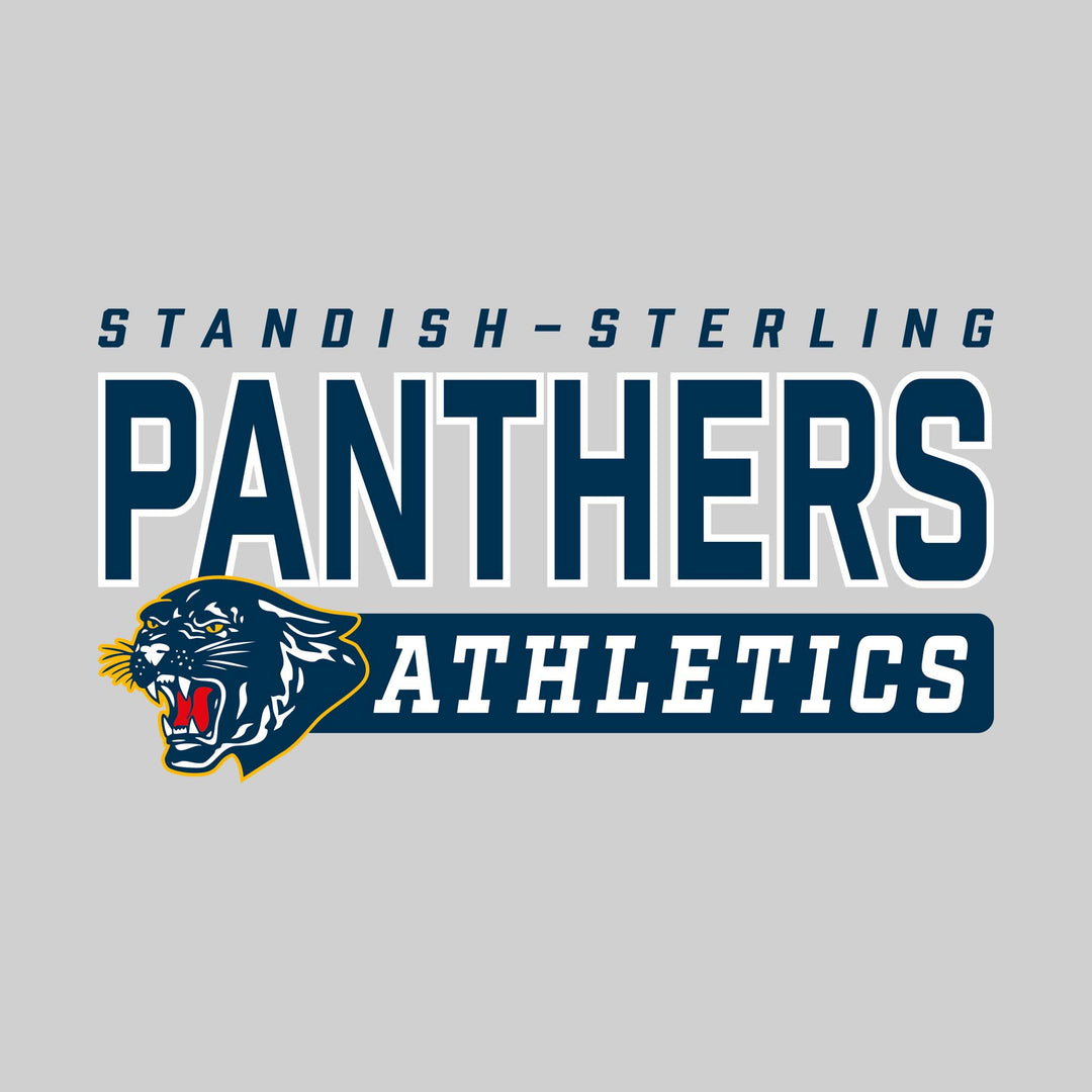 Standish-Sterling Panthers - Athletics - Outlined Mascot Name with Mascot &amp; Athletics