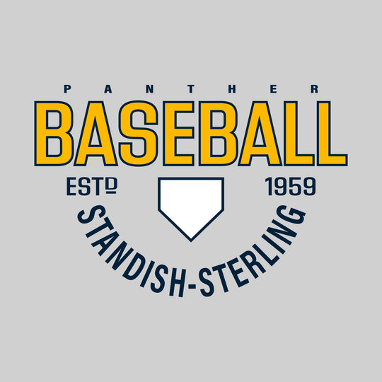 Standish-Sterling Panthers - Baseball - Baseball with Established Year and Arched School Name