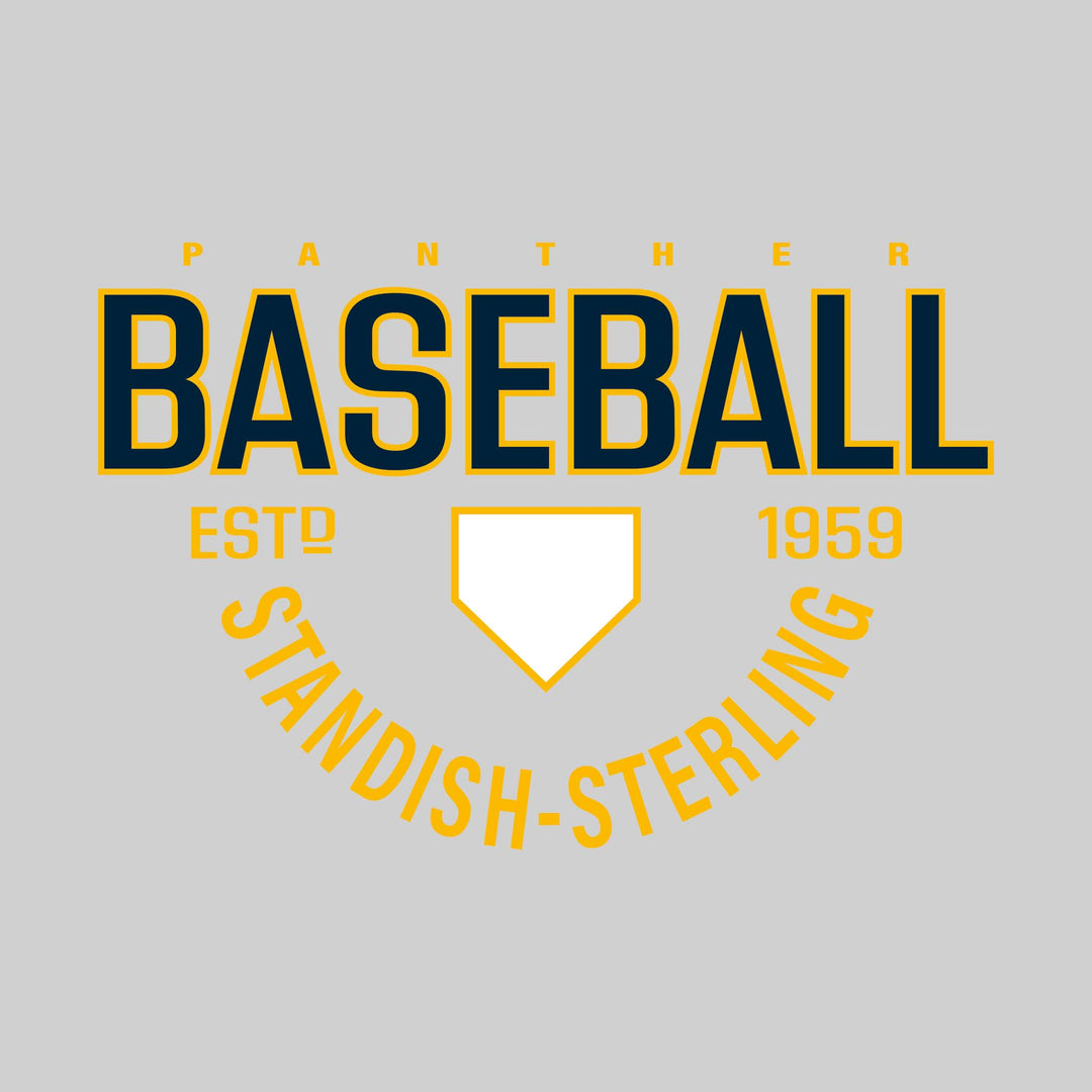 Standish-Sterling Panthers - Baseball - Baseball with Established Year and Arched School Name