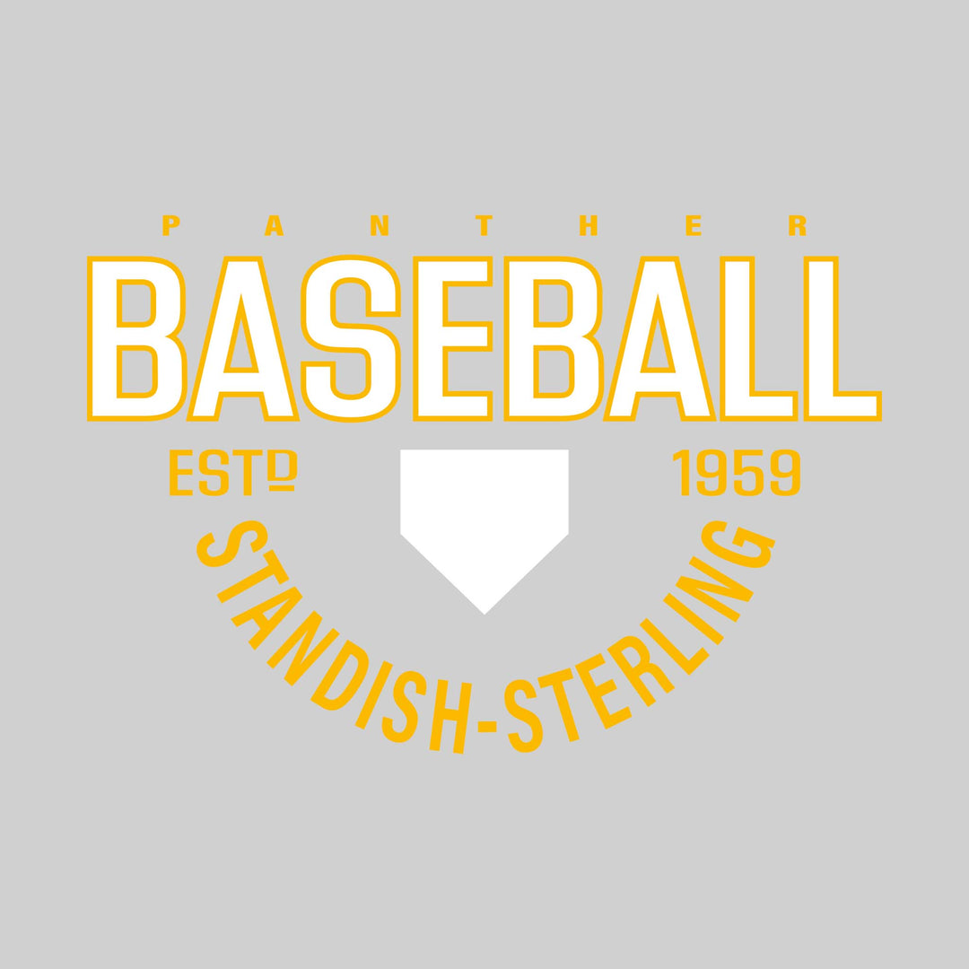 Standish-Sterling Panthers - Baseball - Baseball with Established Year and Arched School Name