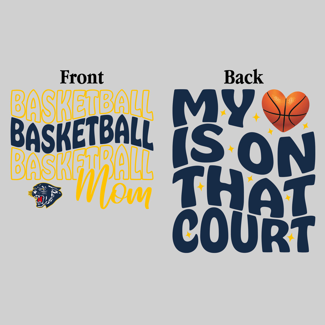 Standish-Sterling Panthers - Basketball - Basketball Mom - My Heart is on That Court