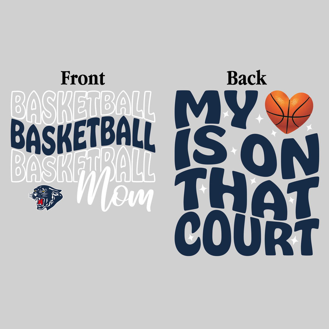 Standish-Sterling Panthers - Basketball - Basketball Mom - My Heart is on That Court