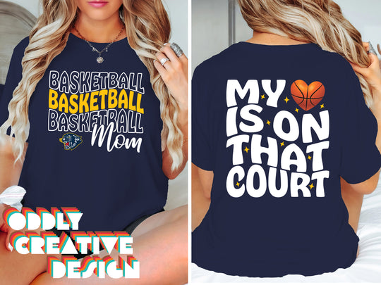 Standish-Sterling Panthers - Basketball - Basketball Mom - My Heart is on That Court