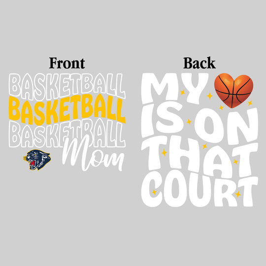 Standish-Sterling Panthers - Basketball - Basketball Mom - My Heart is on That Court