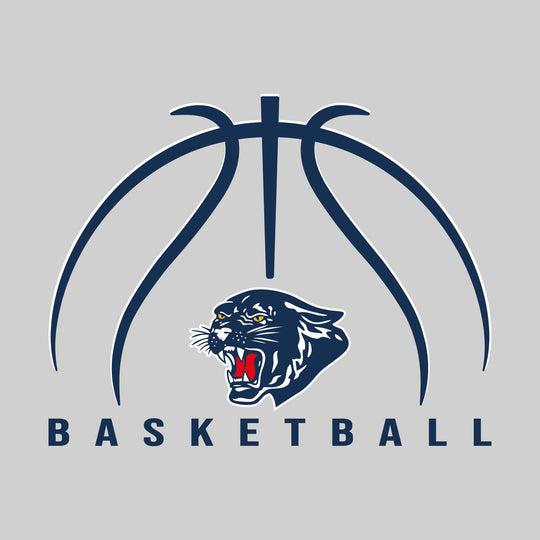Standish-Sterling Panthers - Basketball - Basketball Text with Mascot and Grooves