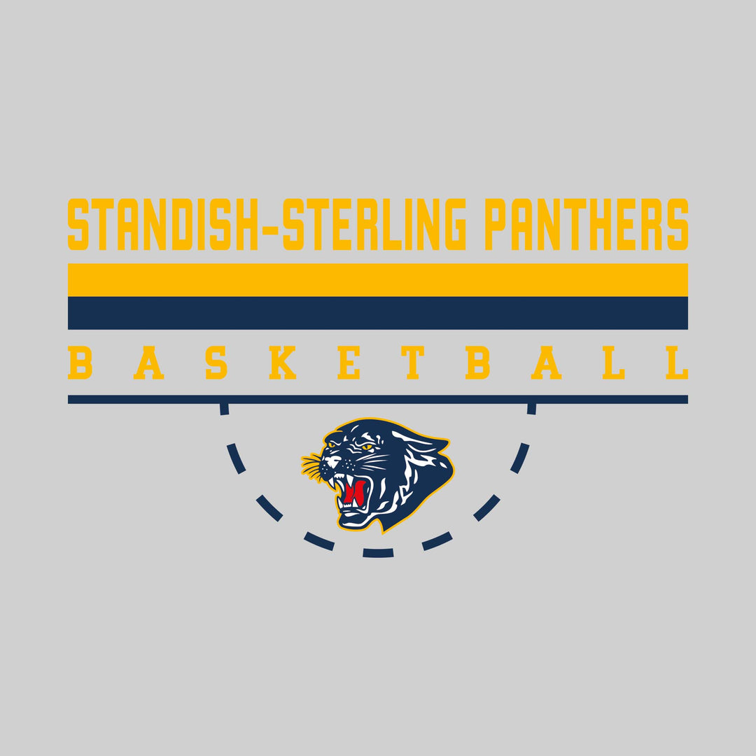 Standish-Sterling Panthers - Basketball - Double Color Lines with Free-Throw Half Circle