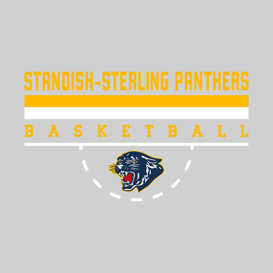 Standish-Sterling Panthers - Basketball - Double Color Lines with Free-Throw Half Circle