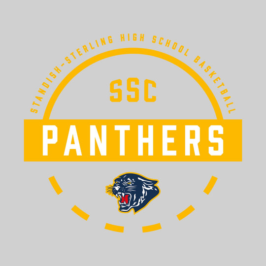 Standish-Sterling Panthers - Basketball - Mascot Name with Free Throw Circle