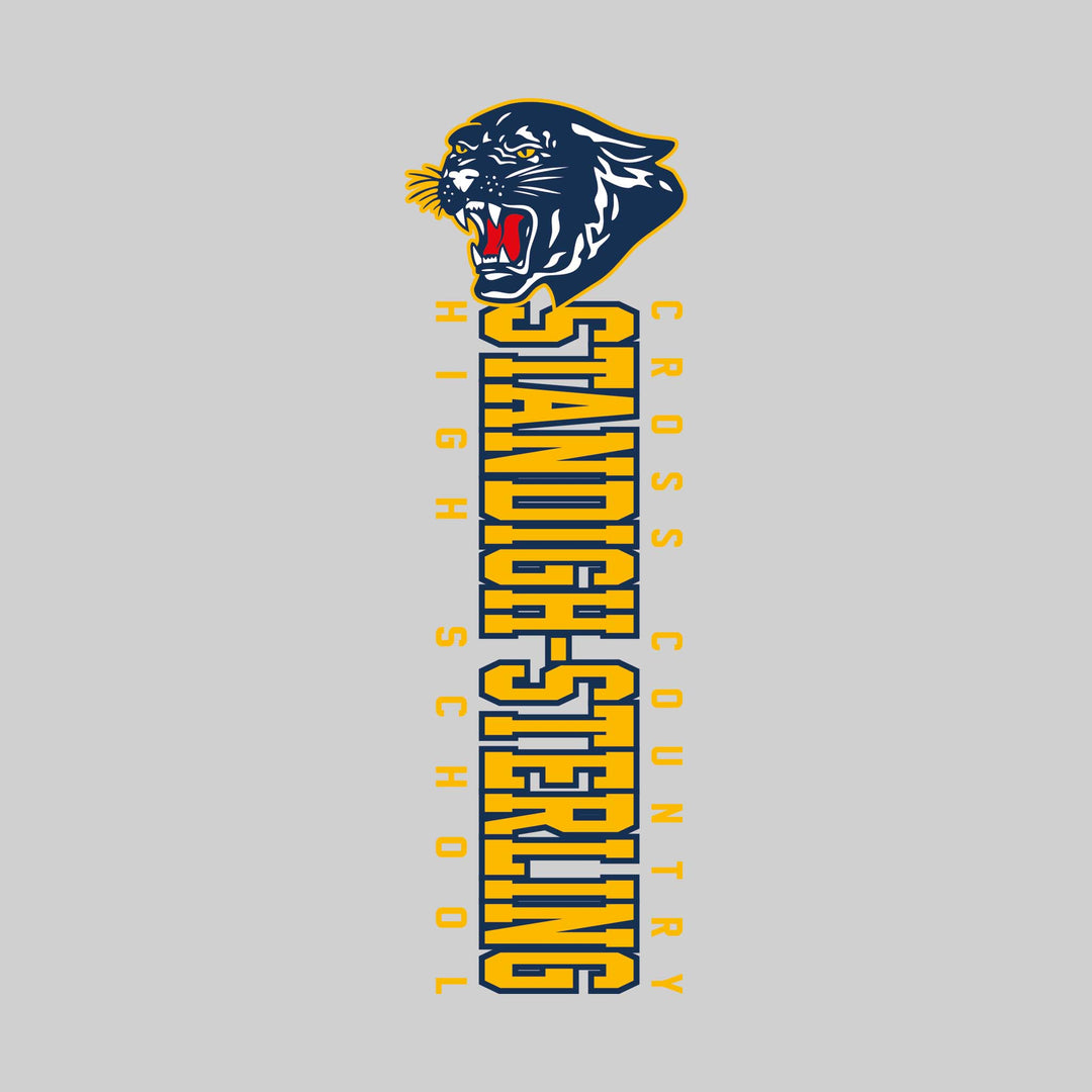 Standish-Sterling Panthers - Cross Country - Vertical School Name with Upper Mascot