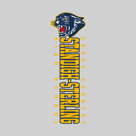 Standish-Sterling Panthers - Cross Country - Vertical School Name with Upper Mascot