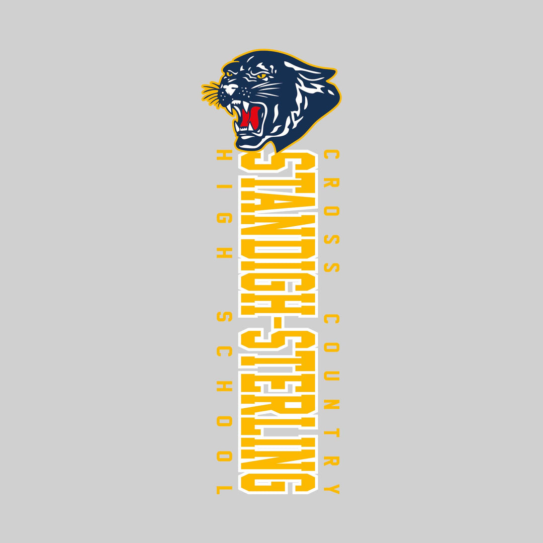 Standish-Sterling Panthers - Cross Country - Vertical School Name with Upper Mascot