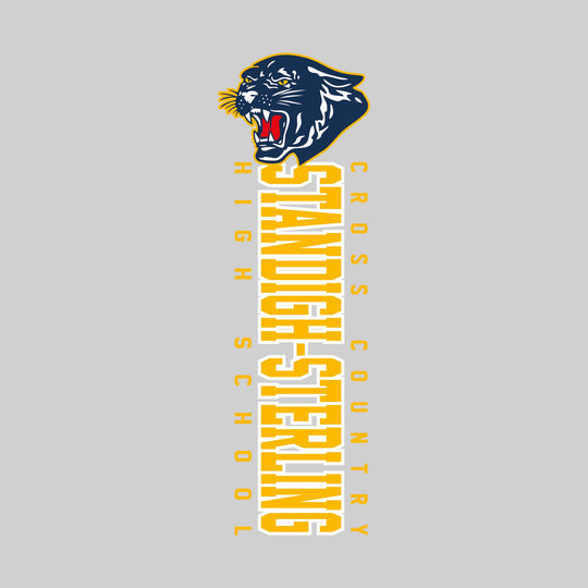 Standish-Sterling Panthers - Cross Country - Vertical School Name with Upper Mascot