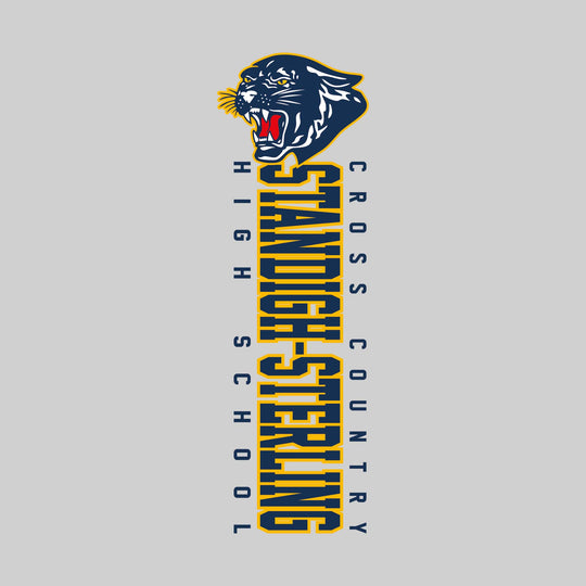 Standish-Sterling Panthers - Cross Country - Vertical School Name with Upper Mascot