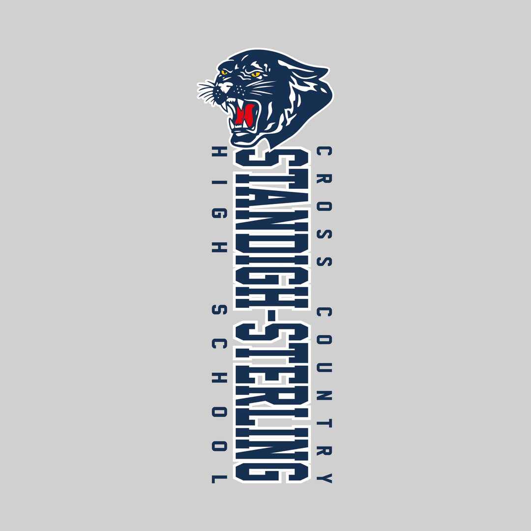 Standish-Sterling Panthers - Cross Country - Vertical School Name with Upper Mascot