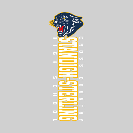 Standish-Sterling Panthers - Cross Country - Vertical School Name with Upper Mascot