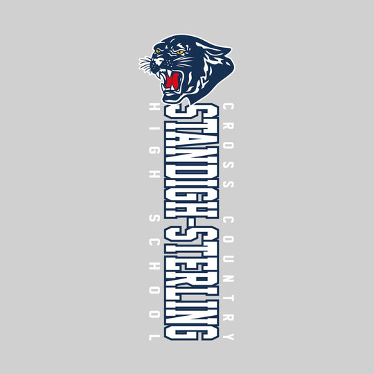 Standish-Sterling Panthers - Cross Country - Vertical School Name with Upper Mascot