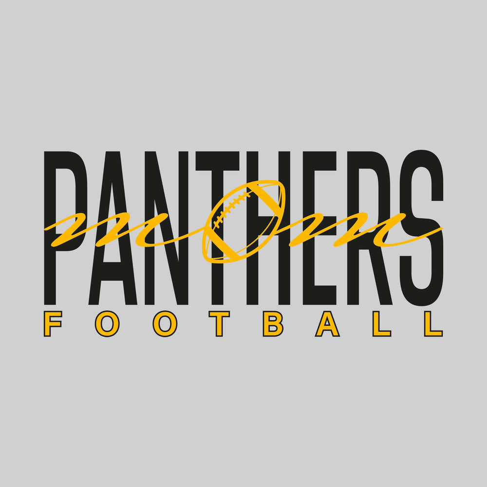Standish-Sterling Panthers - Football - Football Mom - Mom with Football Shape Over Mascot Name