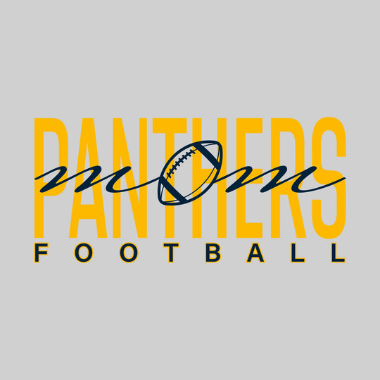 Standish-Sterling Panthers - Football - Football Mom - Mom with Football Shape Over Mascot Name