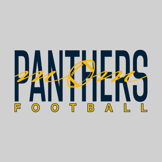 Standish-Sterling Panthers - Football - Football Mom - Mom with Football Shape Over Mascot Name