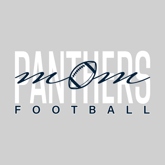 Standish-Sterling Panthers - Football - Football Mom - Mom with Football Shape Over Mascot Name