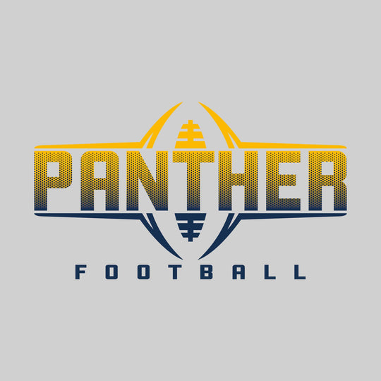 Standish-Sterling Panthers - Football - Football Shape Bracketing Mascot Name with Hex Pattern