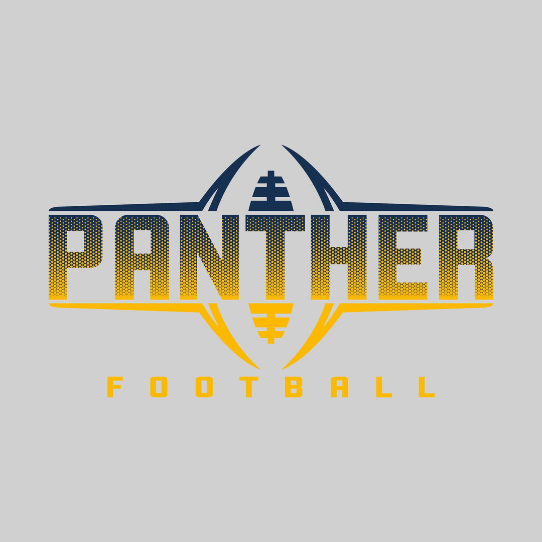 Standish-Sterling Panthers - Football - Football Shape Bracketing Mascot Name with Hex Pattern