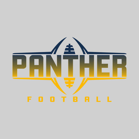 Standish-Sterling Panthers - Football - Football Shape Bracketing Mascot Name with Hex Pattern
