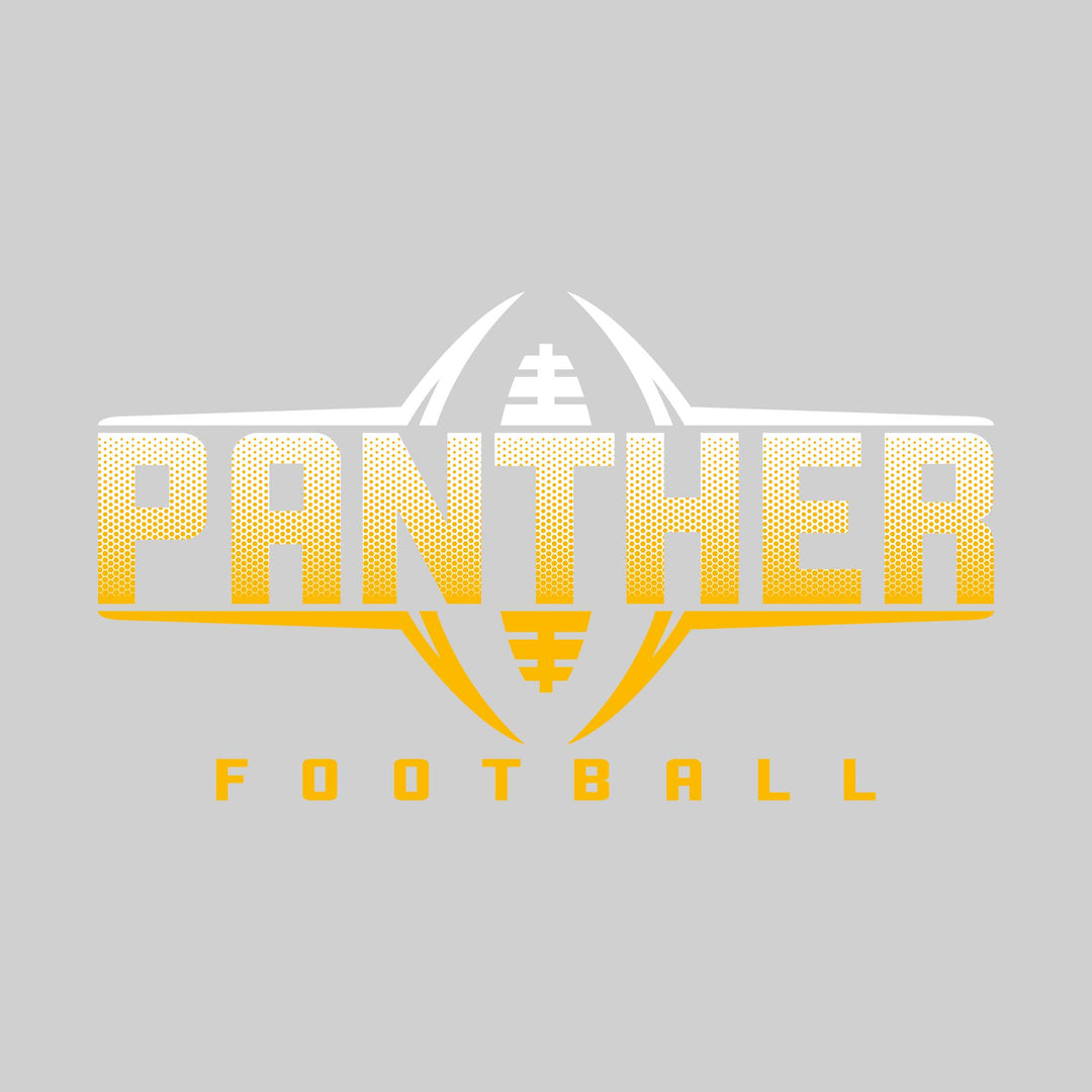Standish-Sterling Panthers - Football - Football Shape Bracketing Mascot Name with Hex Pattern