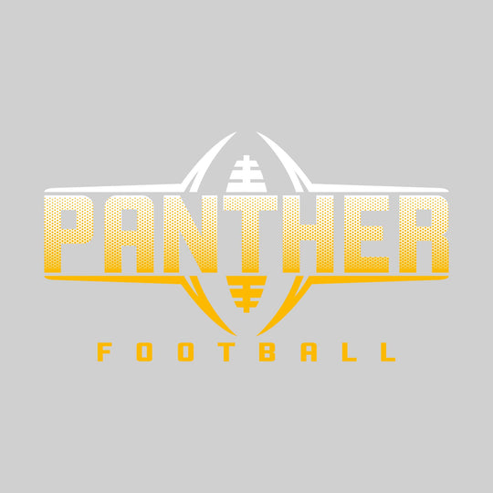Standish-Sterling Panthers - Football - Football Shape Bracketing Mascot Name with Hex Pattern