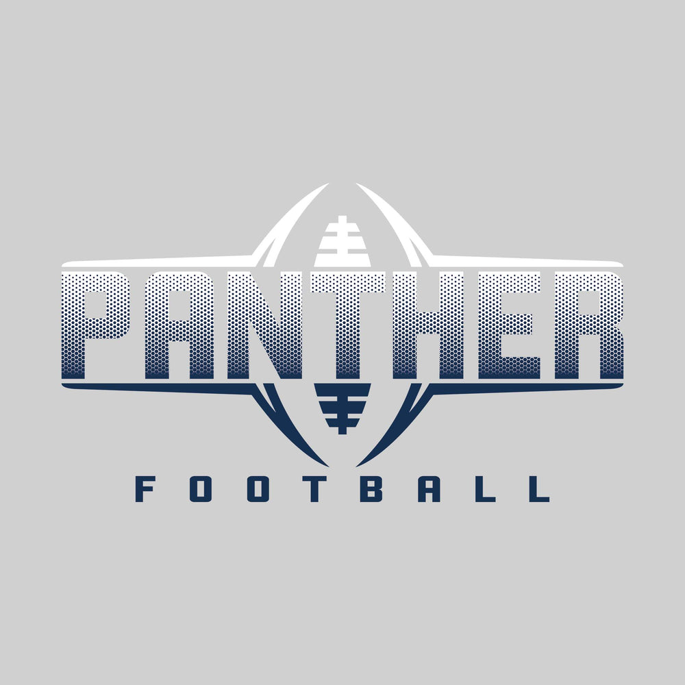 Standish-Sterling Panthers - Football - Football Shape Bracketing Mascot Name with Hex Pattern