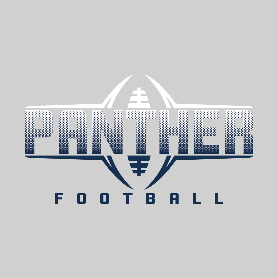 Standish-Sterling Panthers - Football - Football Shape Bracketing Mascot Name with Hex Pattern