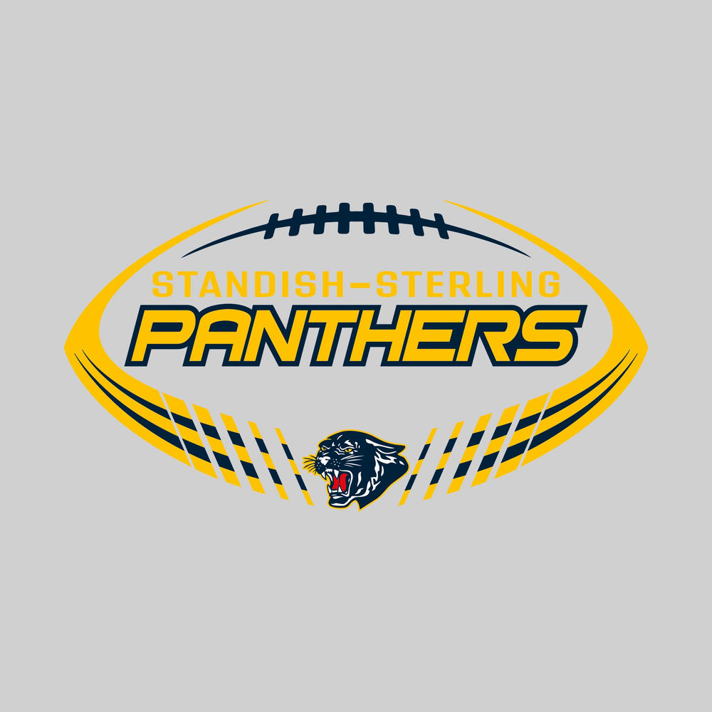 Standish-Sterling Panthers - Football - Football Shape with Mascot