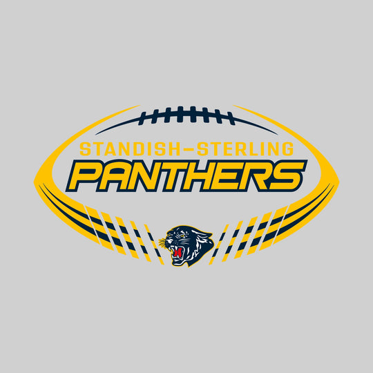 Standish-Sterling Panthers - Football - Football Shape with Mascot