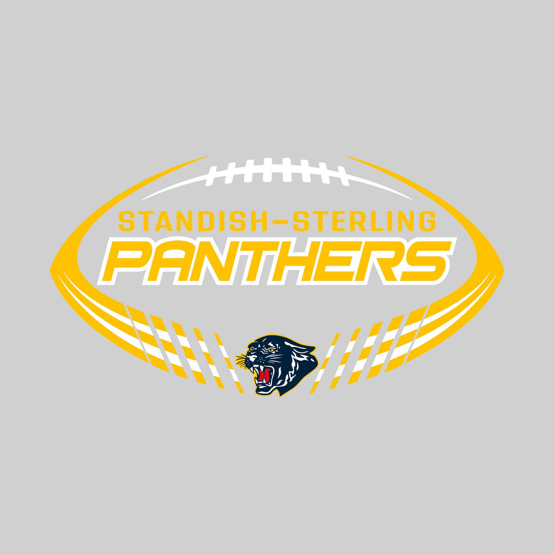 Standish-Sterling Panthers - Football - Football Shape with Mascot